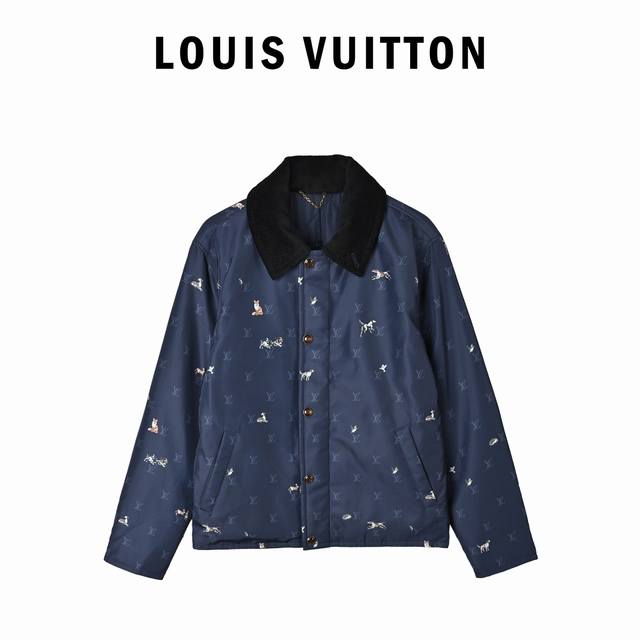 Louis Vuitton Animal Print Bomber Jacket Lv2025 Fall/Winter Men's Animal Print B