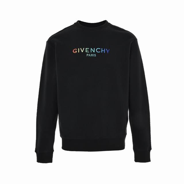 Givenchy 22Fw Rainbow Gradient Embroidered Crew Neck Sweatshirt ( ) The front f