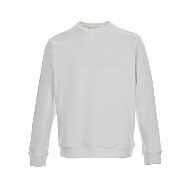 Givenchy 23Fw Terry Cloth Embroidered Logo Crew Neck Sweatshirt. Made from prem