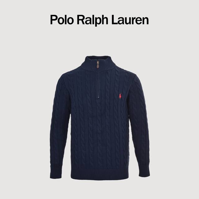 Ralph Lauren Cable Knit Half-Zip Knit Sweater Features a high-density Behringer