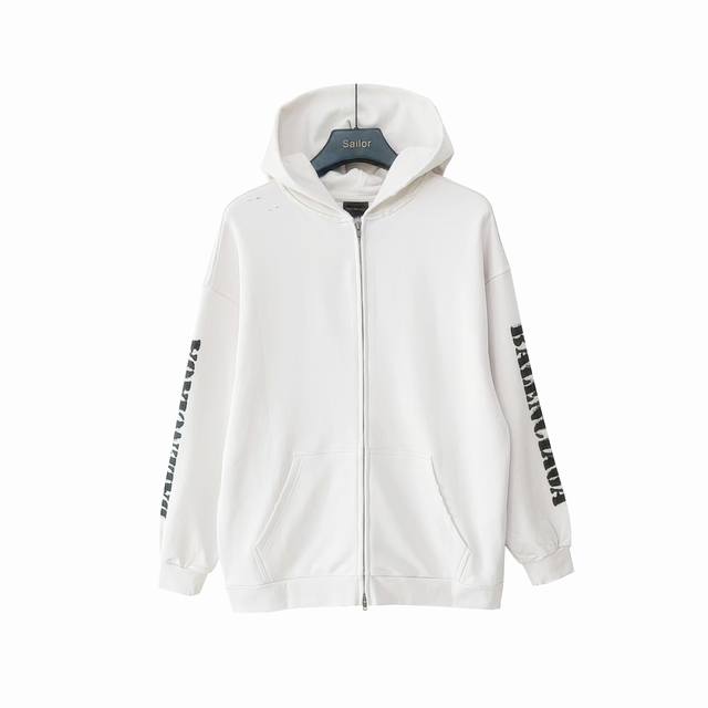 New Arrival - Real Shot Details + Size Chart Balenciaga Blurred Logo Hooded Swea