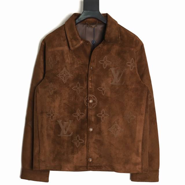 Louis Vuitton Lv 25Fw Monogram Embroidered Suede Jacket. Made with premium top-g