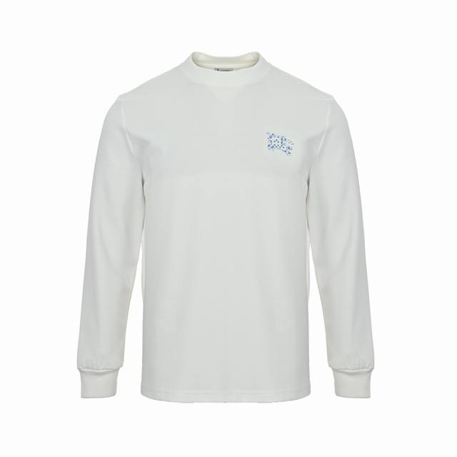 Burberry 25Fw Cross-stitch Knitted War Horse Embroidery Long-Sleeve T-Shirt. Cus