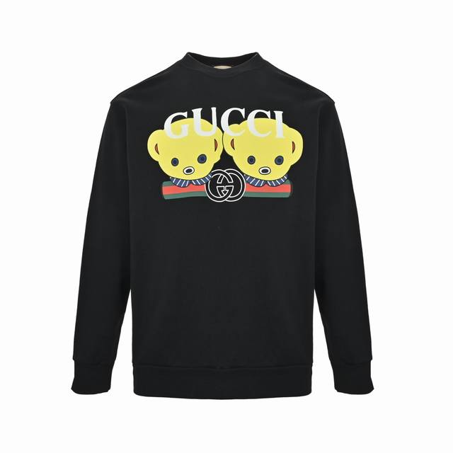 Gucci Bear Foamed Fleece Print Sweatshirt ( ) This casual crewneck sweatshirt is