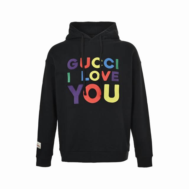 Gucci Colorful Logo Embroidered Hoodie ( ) The new color scheme and fabric combi