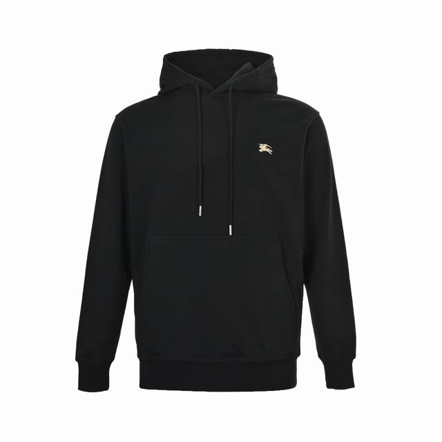 Burberry 25Fw Hoodie with Circle Horse Print on the Back. Made of 420g pure cott