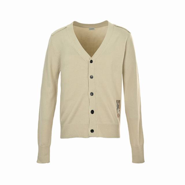 Burberry Check Equestrian Applique Cardigan Sweater ( ) Crafted in Italian works