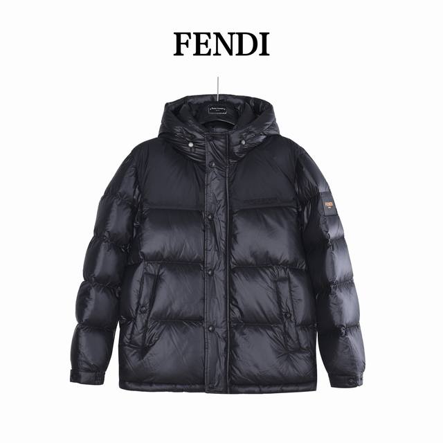 Fendi 25Fw Sleeve Patchwork Hooded Down Jacket ( ). Filled with 90% white duck d