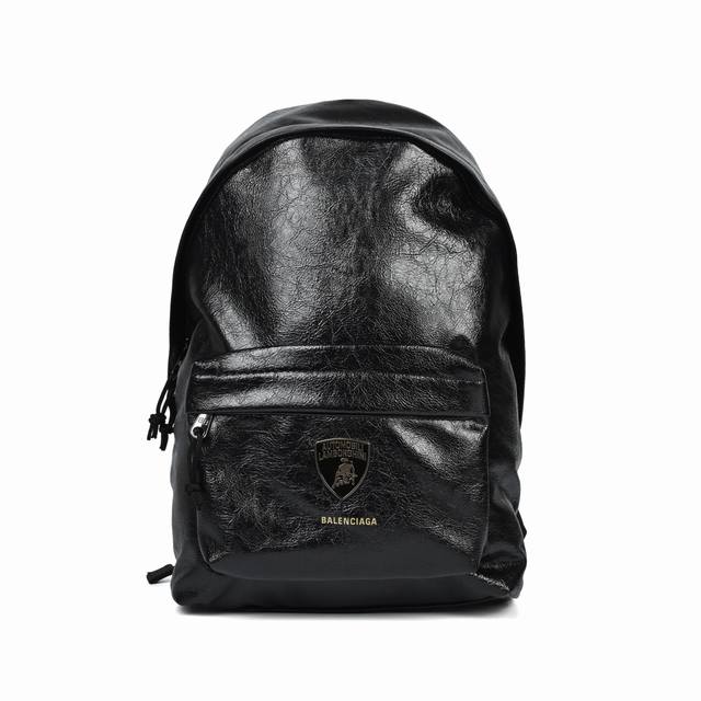Balenciaga Lamborghini Collaboration Oil-Waxed Leather Backpack. Super fine, wri