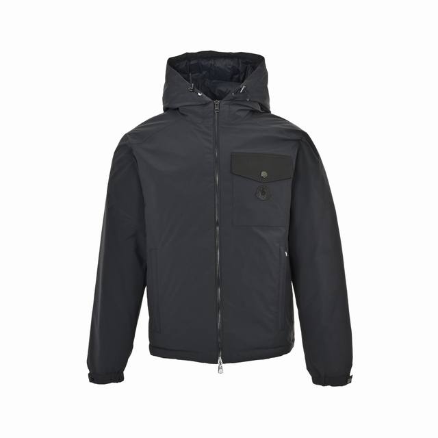 Moncler 25Fw Pocket Logo Hooded Down Jacket. This Moncler hooded down jacket is