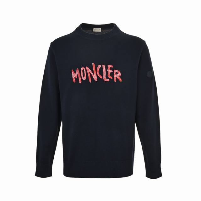 Moncler Lipstick Embroidered Knit Sweater (Authentic Product 3773 Purchased and