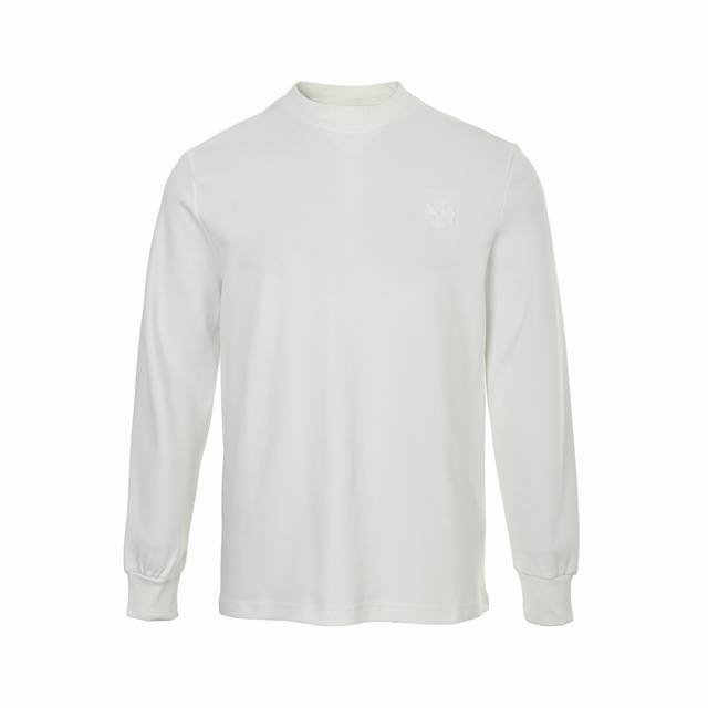 Chrome Hearts 25Fw Long-Sleeve T-Shirt with Dark Cross and Horseshoe Embroidery.