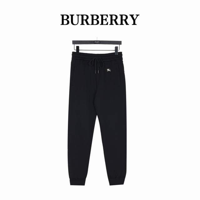 Burberry 24Fw Cotton Trousers with Metal Equestrian Logo. Made of 420g washed pu