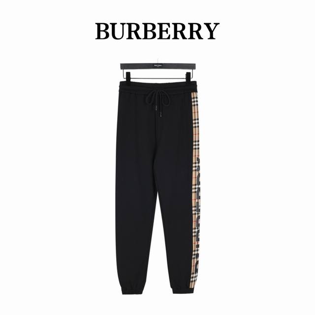 Burberry Side-Sealed Logo Check Trousers. Available online simultaneously with b