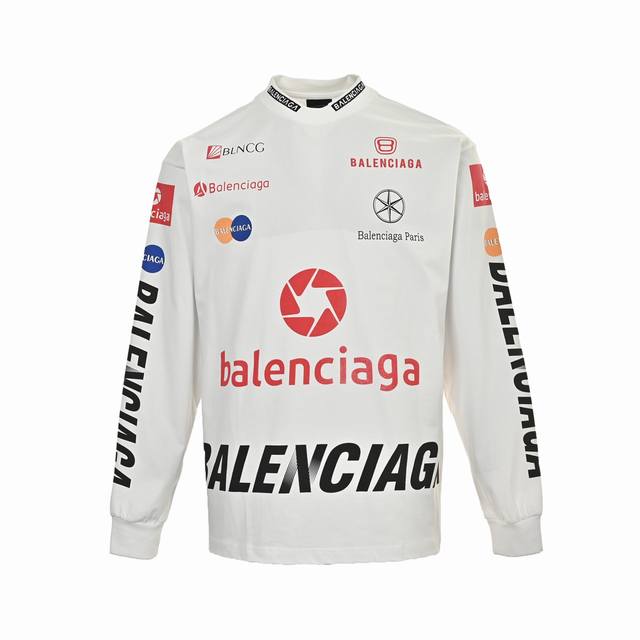 Balenciaga 25Fw Multi-Label Print Long-Sleeve T-Shirt ( ) - Same style as brick