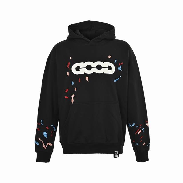 Goodbrand 25Ss Inkjet Embroidered Candy Hoodie Fabric: 500G high-quality fabric!