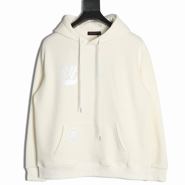 Louis Vuitton Lv 25Fw Smiley Face Hoodie 480G High-Grade Combed Cotton Fabric, B