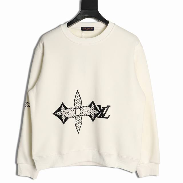 Louis Vuitton Lv 25Fw Overlapping Logo Crew Neck Sweatshirt ( ) 480G High-Grade