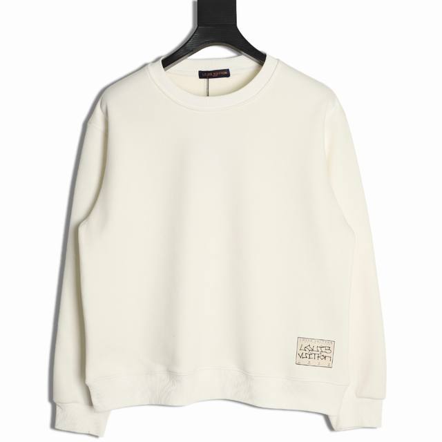 Louis Vuitton LV 25Fw Crew Neck Sweatshirt, 480G premium combed cotton fabric, o
