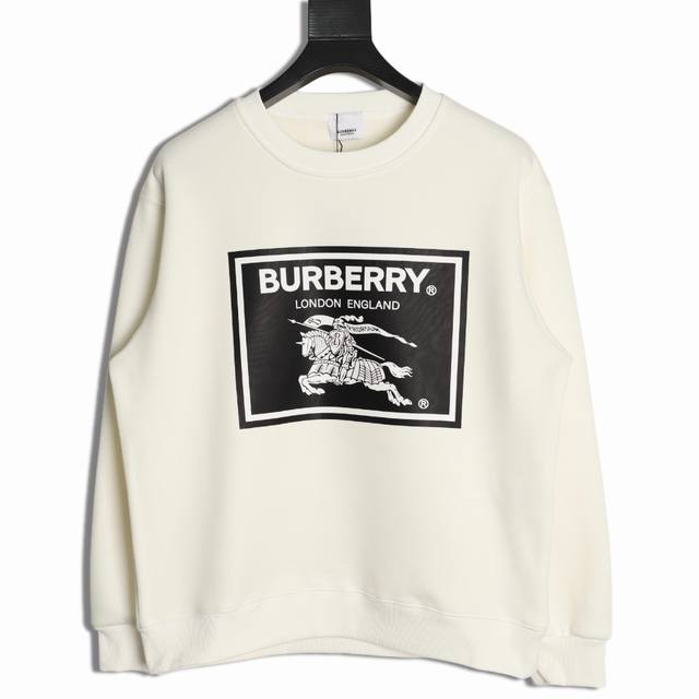 Burberry 25Fw Square Horse Crew Neck Sweatshirt ( ) 480G Premium Combed Cotton F