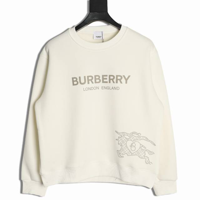 Burberry 25Fw Heart-shaped Horse Crew Neck Sweatshirt ( ) 480G Premium Combed Co