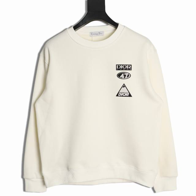 Dior 25Fw 47 Crew Neck Sweatshirt ( ) 480G High-Grade Combed Cotton Fabric, Orig