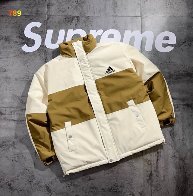 Adidas Winter Limited Edition Basic Heavy-Duty Patchwork Cotton Jacket, Couple S