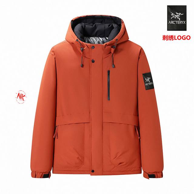 Embroidered Logo Arc'teryx Winter Series, Winter Outerwear, Stand-up Collar Cott