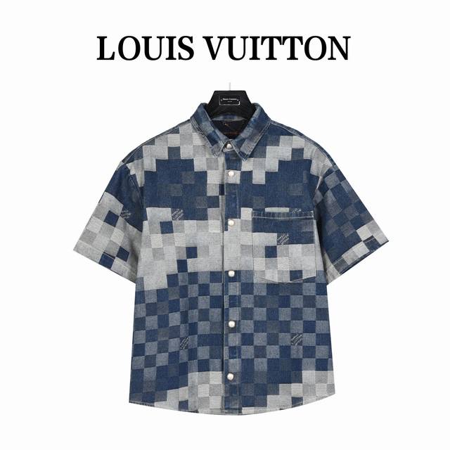 Louis Vuitton 24Ss Blurred Checkerboard Denim Short-Sleeve Jacket This outstandi