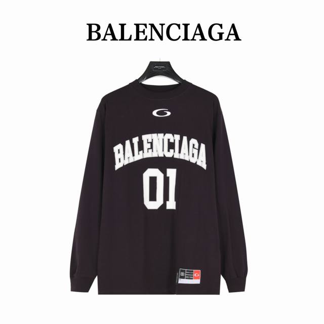Balenciaga No. 01 Long-Sleeve T-Shirt ( ) Made with imported printed appliqu