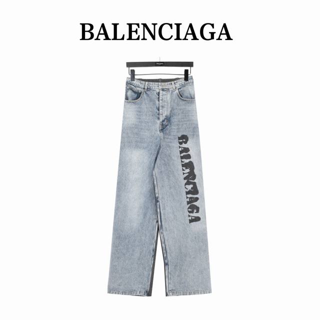 Balenciaga New Patchwork Print Jeans Patchwork Distressed Heavy-Duty Jeans Washe