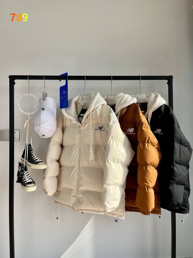 New Balance Winter New Style Faux Two-Piece Lambswool Patchwork Winter Couple Ho