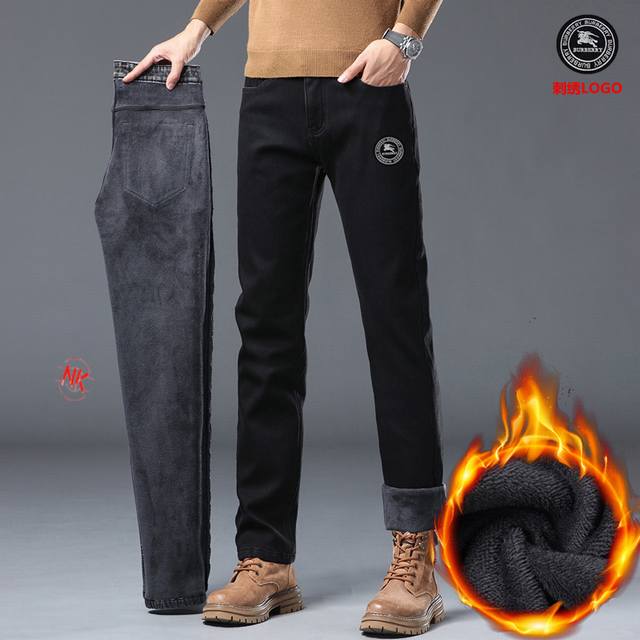 pf Fleece-lined +10 Autumn/Winter New Arrival Burberry New Trendy Jeans. A versa