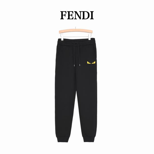 Fendi Toothbrush Embroidered Monster Fleece-Lined Pants ( ) Made with 480g pure