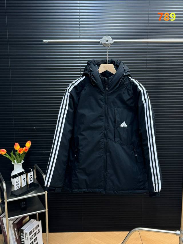 Adidas Winter Classic Three Stripes Unisex Couple Thick Warm Cotton Jacket New W