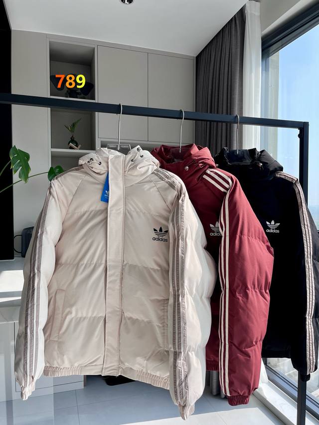 Adidas Sports & Casual Thickened Warm Down Cotton Jacket, Windproof and Cold-Pro