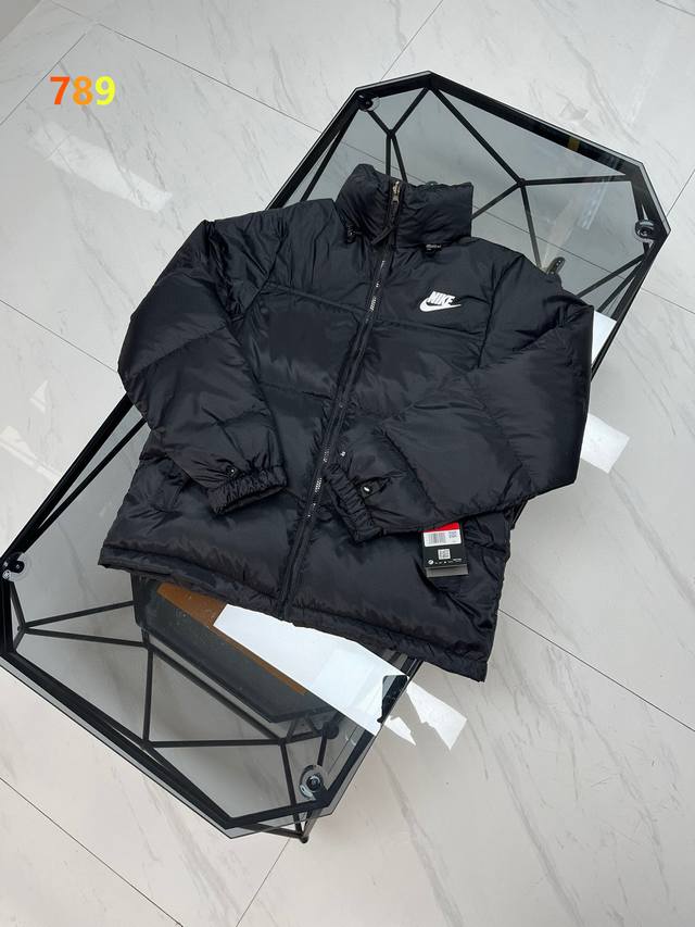 Nike classic basic couple's stand-collar down jacket, a classic, versatile, and