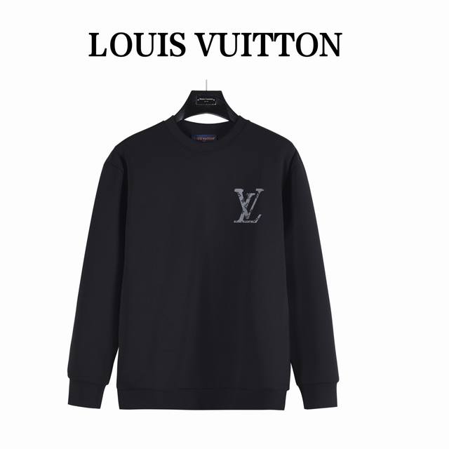 Louis Vuitton 25Ss Printed Logo Crew Neck Space Cotton Sweatshirt. Every detail
