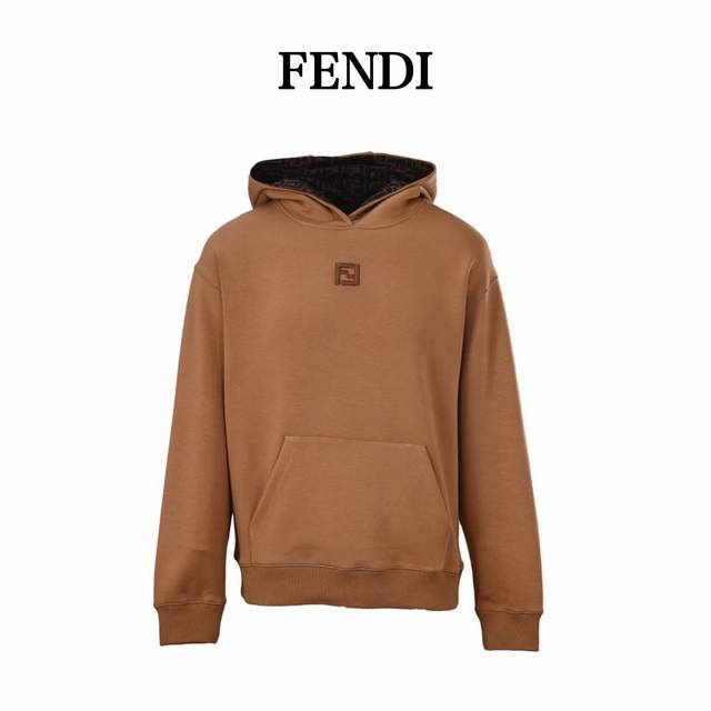 Fendi Embroidered Hooded Sweatshirt. Custom double-layered luxurious soft air co
