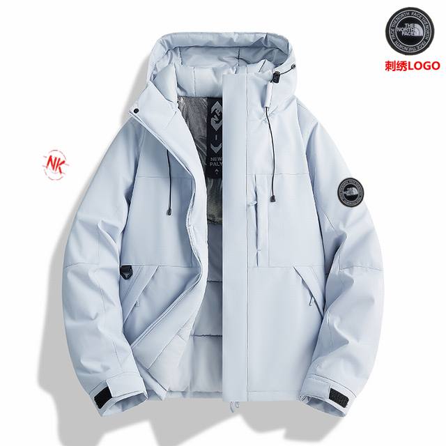 Embroidered Logo The North Face series, men's winter coat, stand-up collar cotto