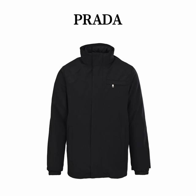 Prada PRD 3-in-1 Stand Collar Hooded Two-Piece Jacket Set. Authentic product pu