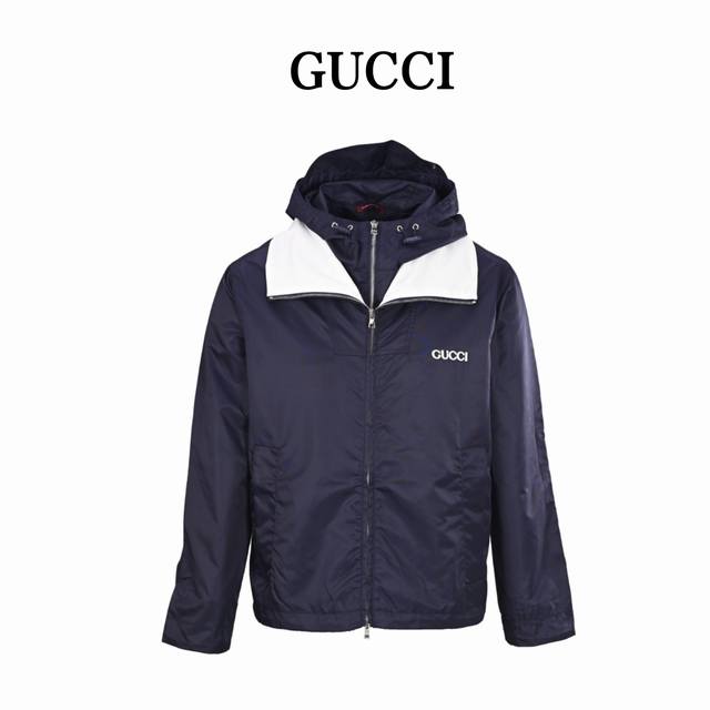 Gucci Gucci Twill Nylon Windproof Hooded Jacket ( ) Made from 100% nylon fiber,