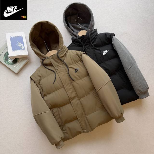 Nike Overseas Exclusive Detachable Hooded Cotton Jacket, New Winter Cotton-padde