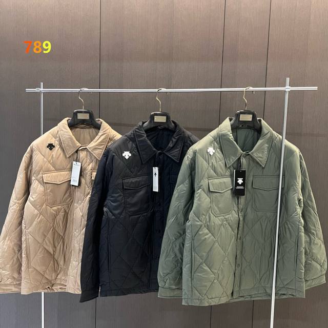 90% Down Descente Descente Lapel Design Shirt Style Lightweight Down Jacket Coat