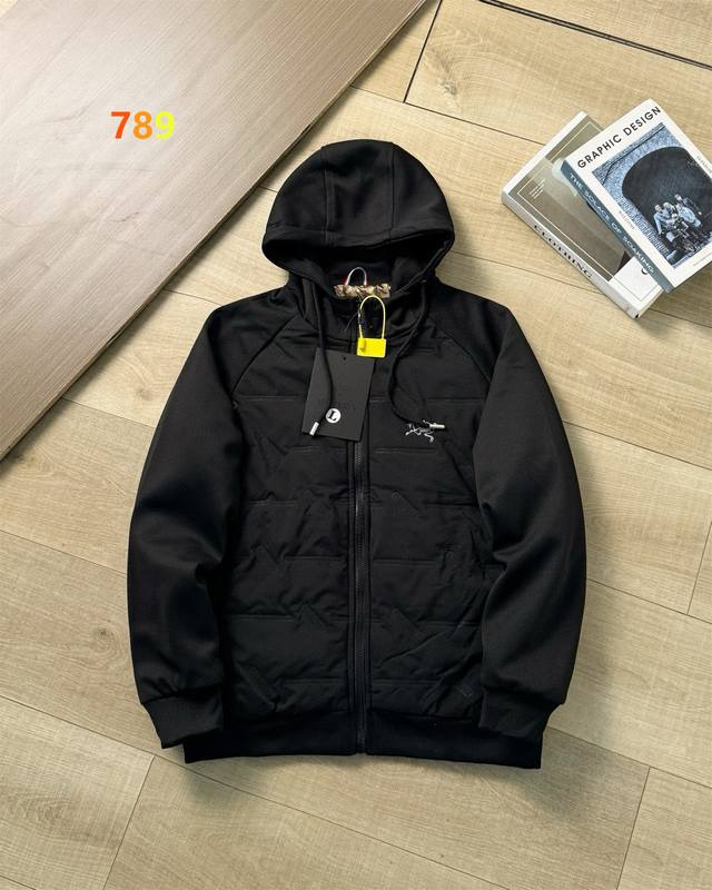 Arc'teryx Unisex Patchwork Cotton Jacket, Couple Style, Hooded Graphene Warm Jac