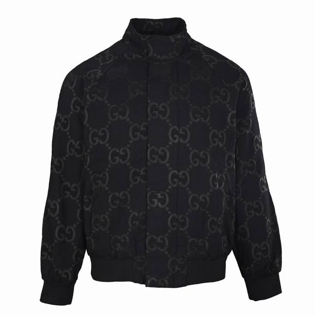 Gucci Double G All-over Canvas Stand Collar Quilted Jacket. Original version, pu