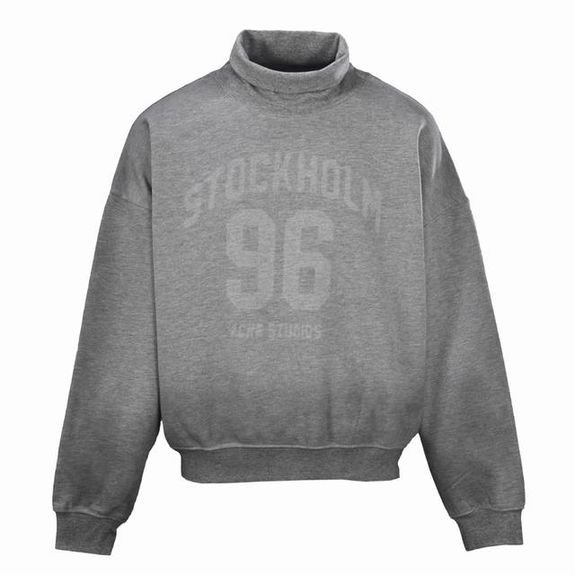 Acne Studios Blurred Print Logo High Neck Sweatshirt ( ) Custom-made floral yarn