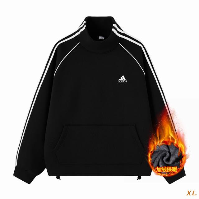 Adidas Exclusive Real Shot New Winter High-Quality Fleece-Lined 100% Cotton Swe