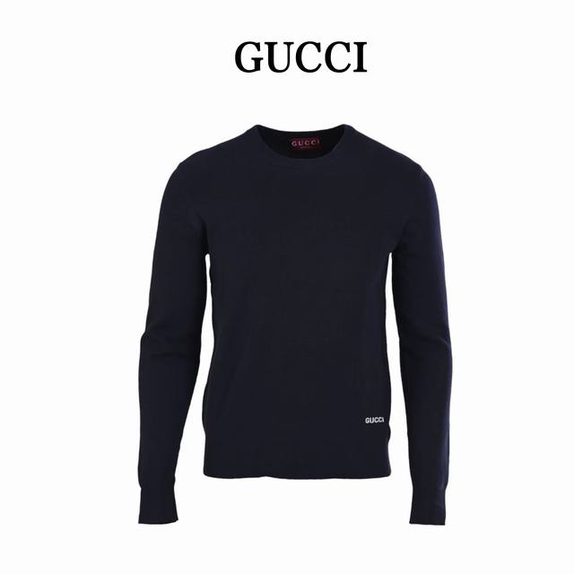Gucci Gucci Round Neck Sweater with Intarsia Hem. Made of luxurious silk-cotton
