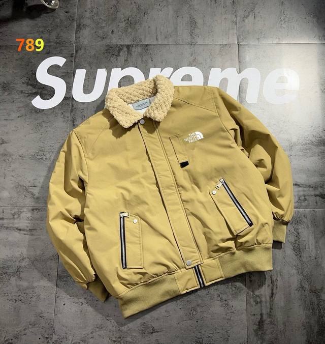 The North Face Arc'teryx Winter New Thickened Warm Couple Style Lambswool Collar